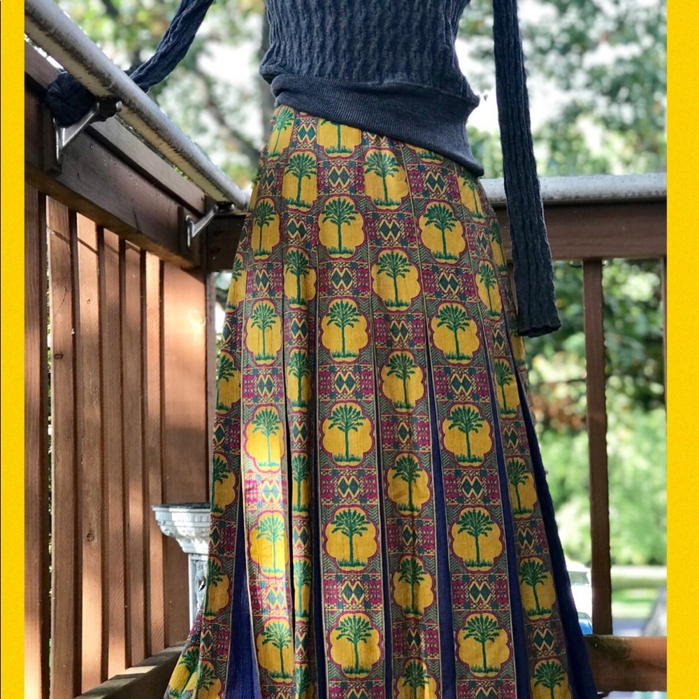 Hill & Bush Moroccan pleated maxi skirt XS